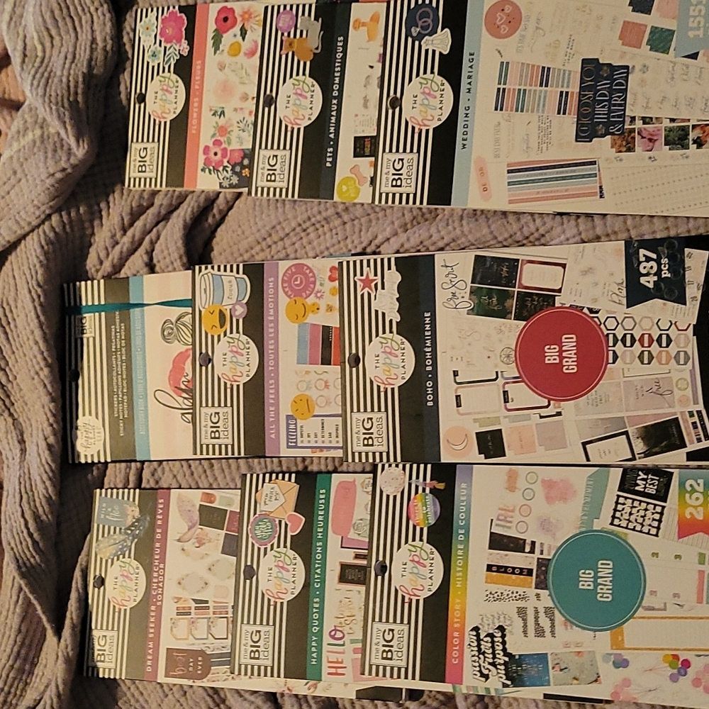 12 happy planner sticker books